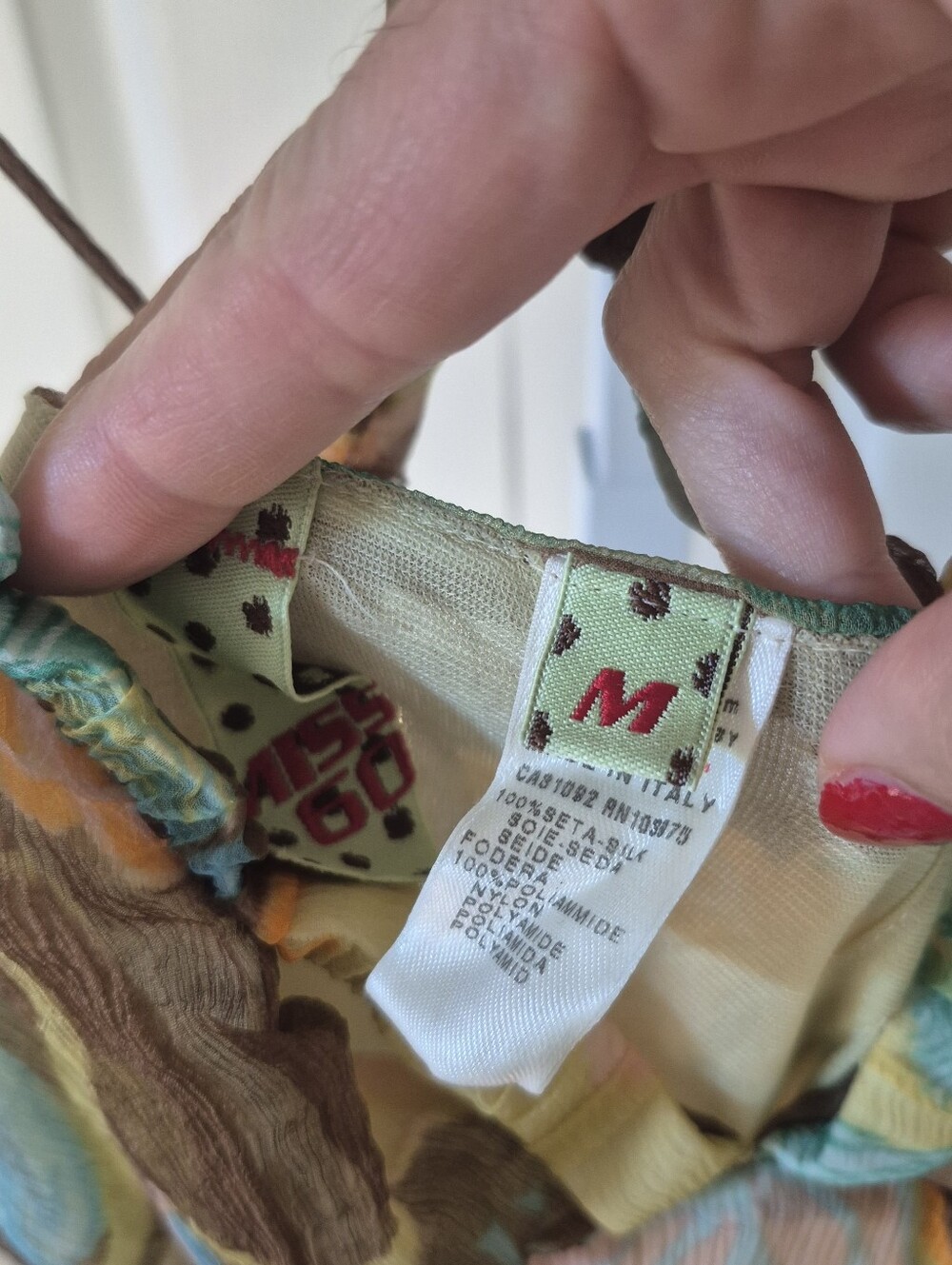 Vintage Miss Sixty 100% Silk Mini Dress | Y2K - Picture 12 of 15